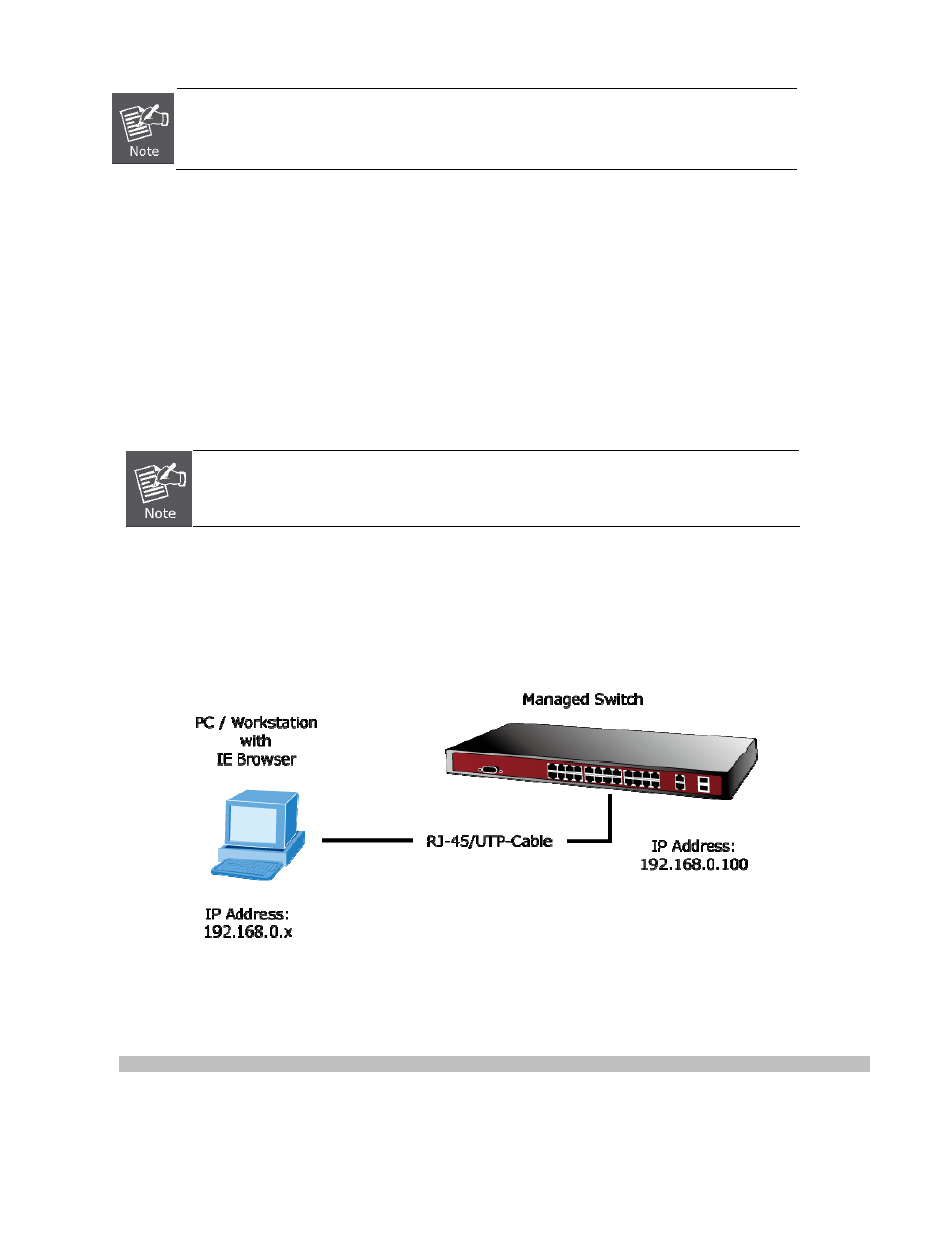 Start web-based management, Logging on the managed switch | Interlogix GE-DSSG-244-POE Installation Guide User Manual | Page 8 / 10