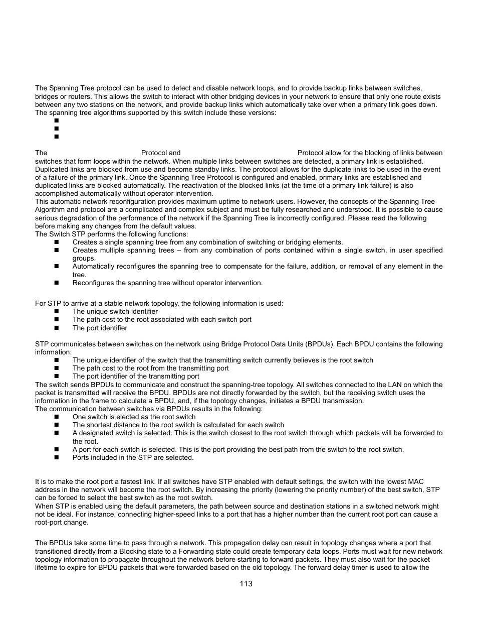 Spanning tree protocol, Theory, Dhcp relay statistics | Port statistics, Arp inspection static table, Power over ethernet command | Interlogix GE-DSSG-244-POE User Manual User Manual | Page 115 / 412