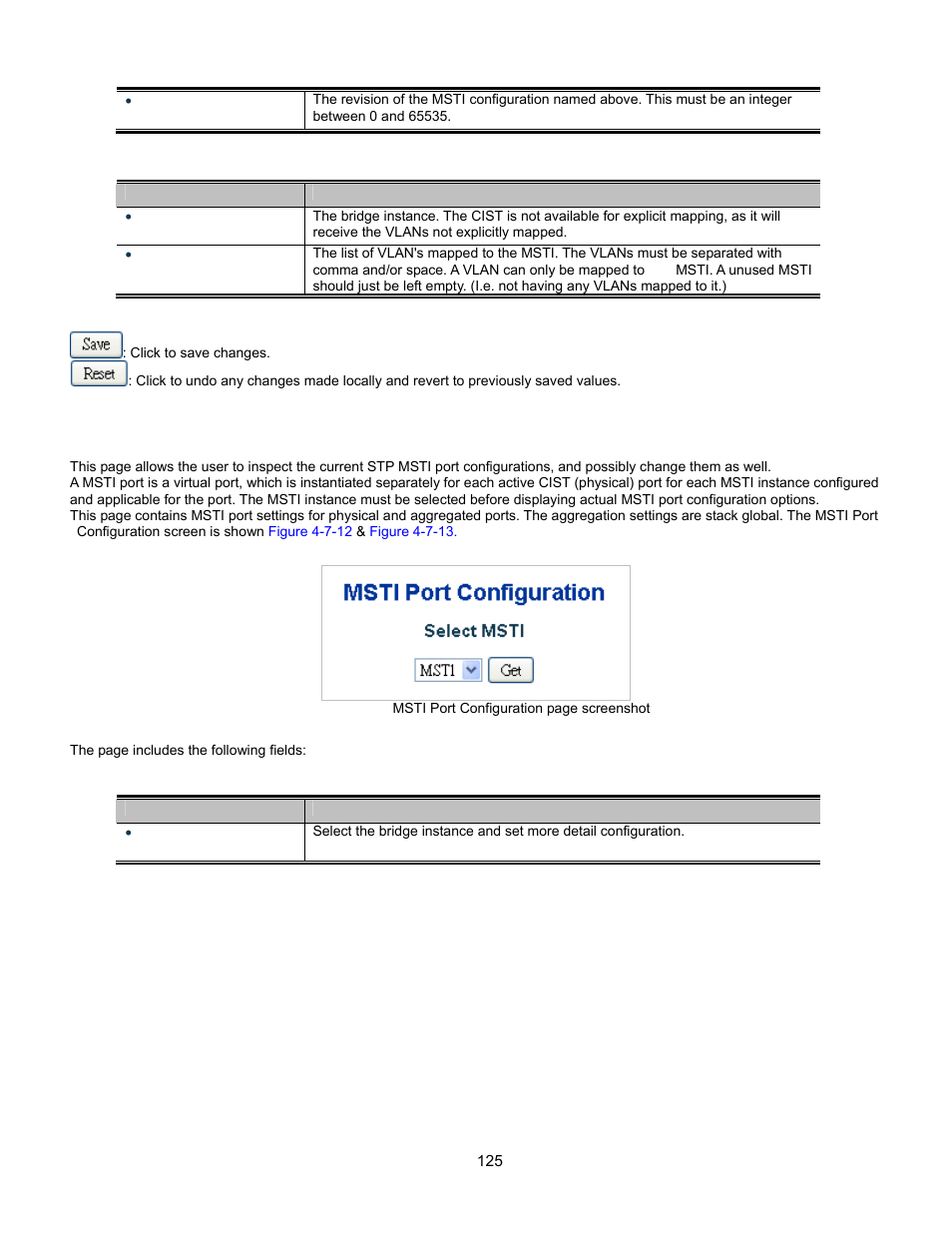 Msti ports configuration | Interlogix GE-DSSG-244-POE User Manual User Manual | Page 127 / 412