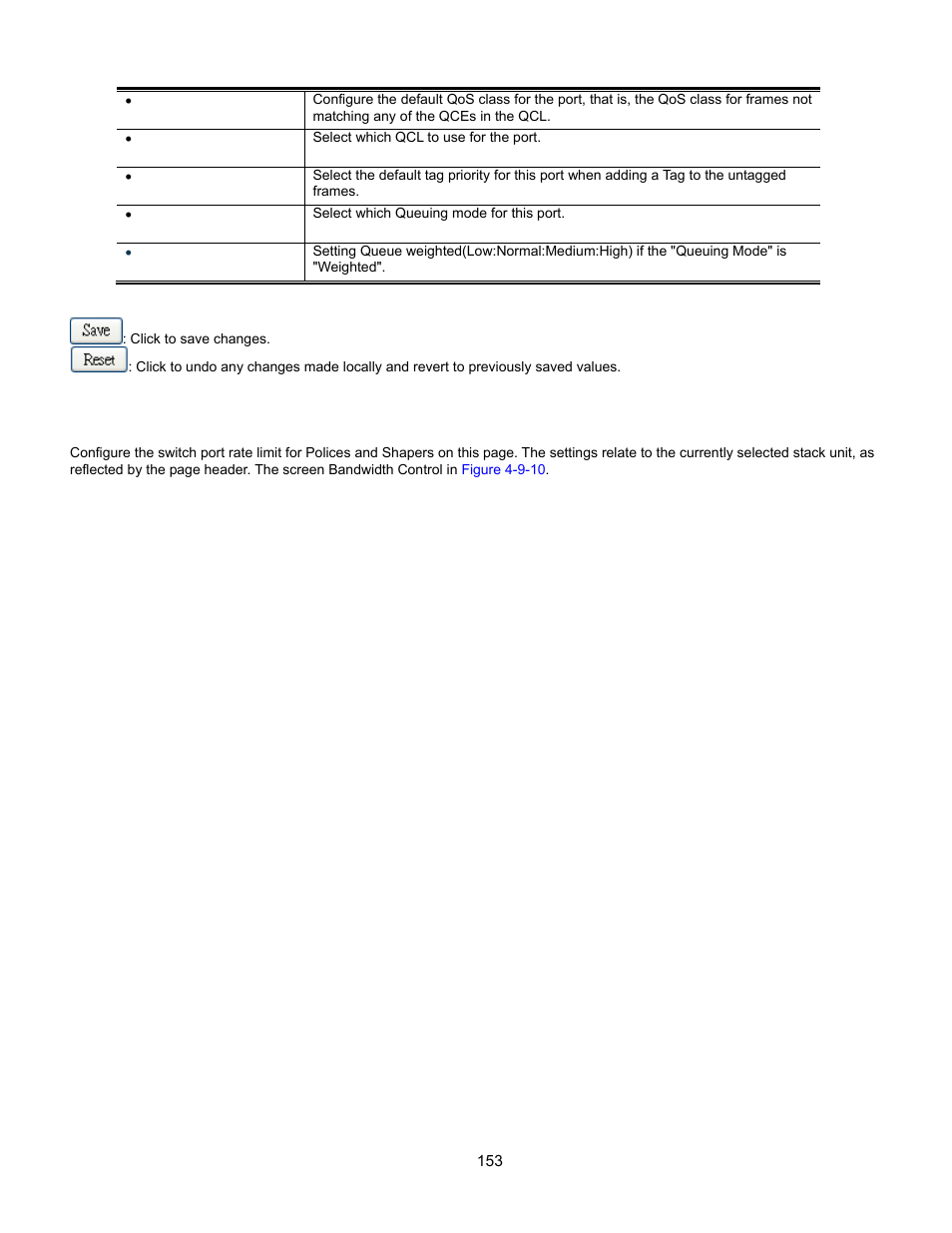 Bandwidth control | Interlogix GE-DSSG-244-POE User Manual User Manual | Page 155 / 412