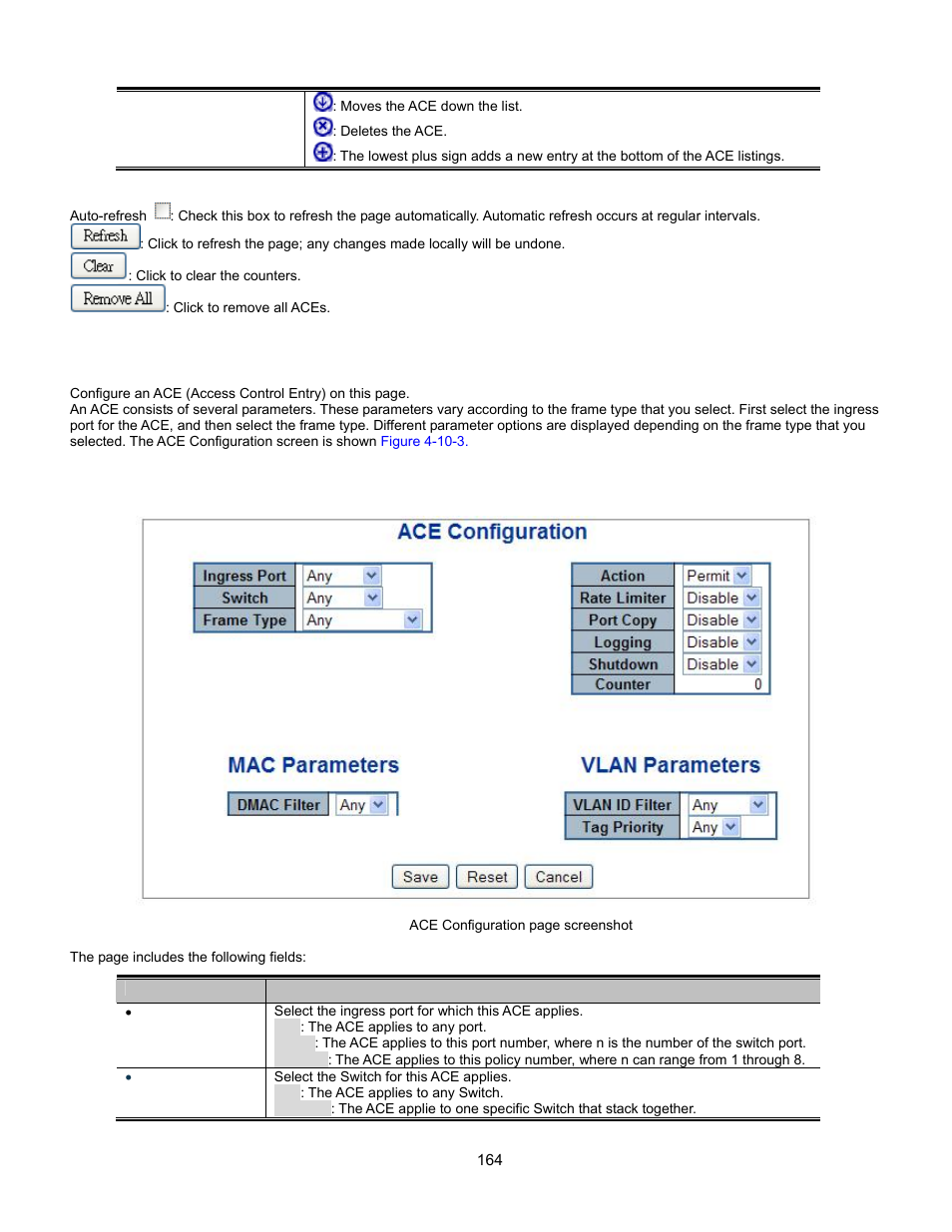 Ace configuration | Interlogix GE-DSSG-244-POE User Manual User Manual | Page 166 / 412