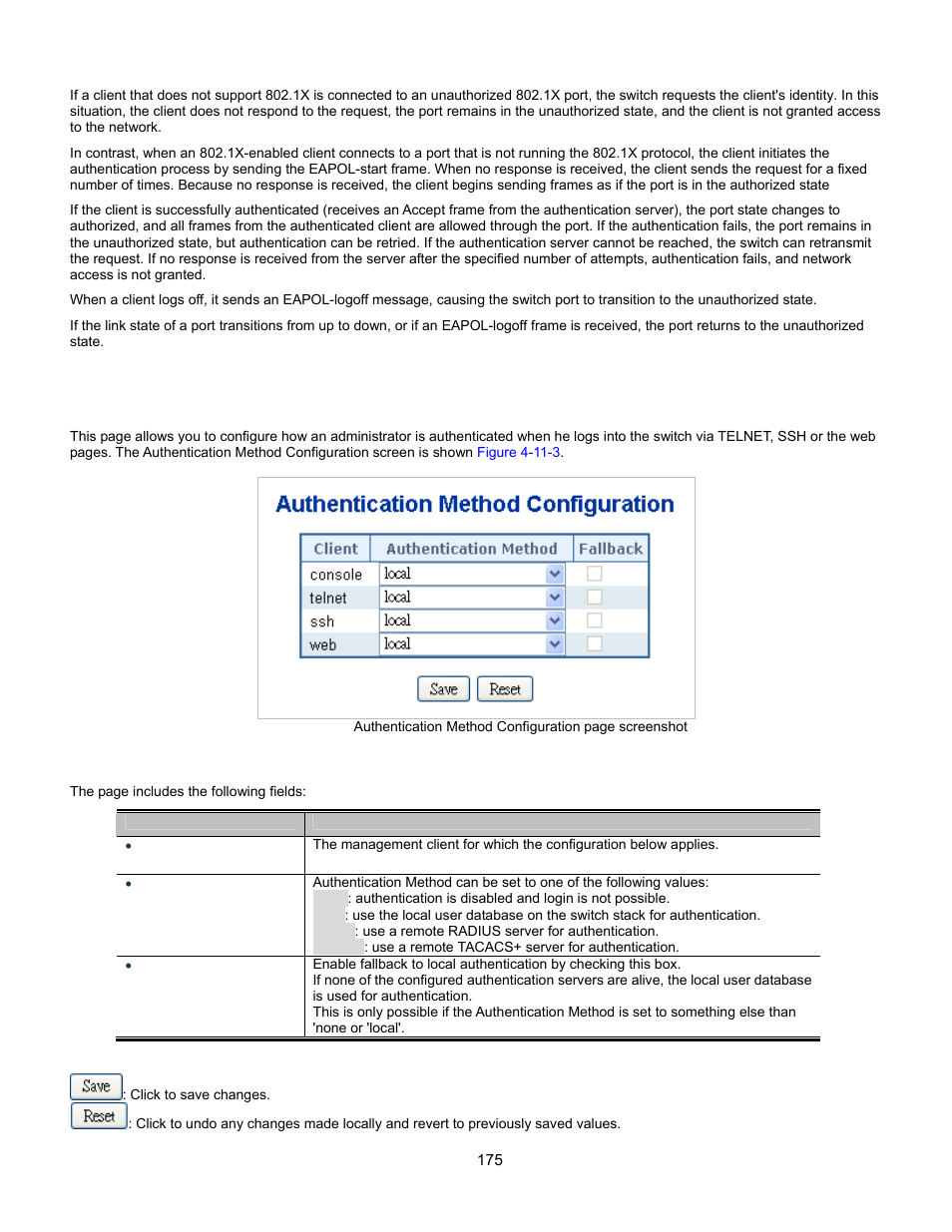 Authentication configuration | Interlogix GE-DSSG-244-POE User Manual User Manual | Page 177 / 412