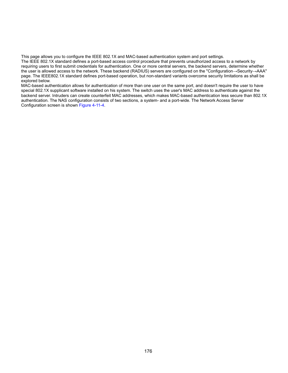 Network access server configuration | Interlogix GE-DSSG-244-POE User Manual User Manual | Page 178 / 412