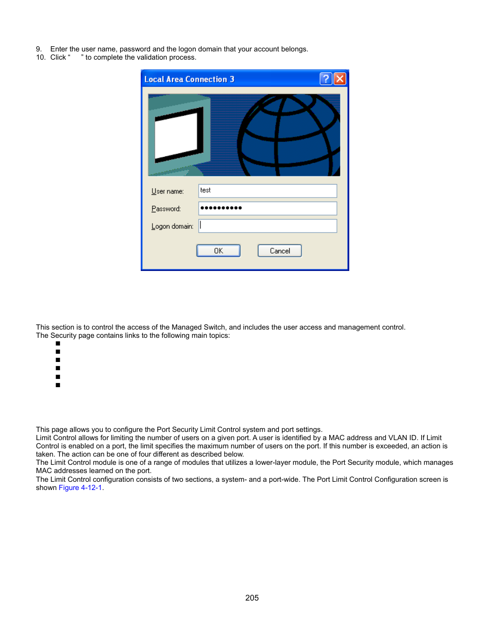 Security, Port limit control | Interlogix GE-DSSG-244-POE User Manual User Manual | Page 207 / 412