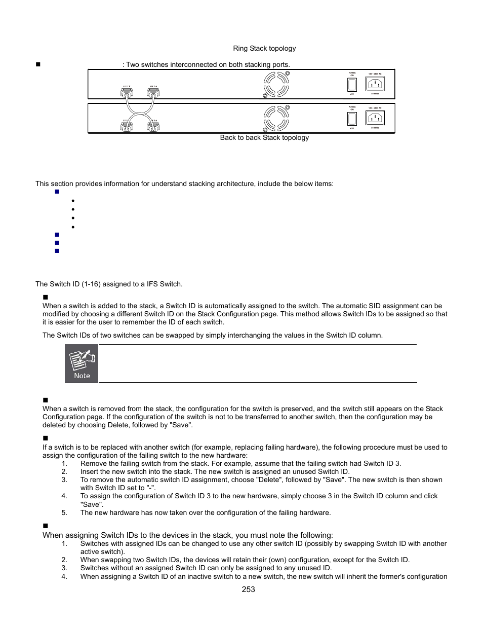 Stack, 1 switch ids | Interlogix GE-DSSG-244-POE User Manual User Manual | Page 255 / 412