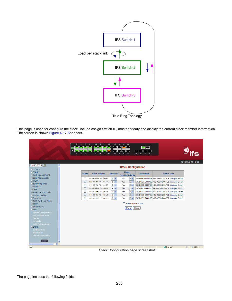 Stack configuration | Interlogix GE-DSSG-244-POE User Manual User Manual | Page 257 / 412