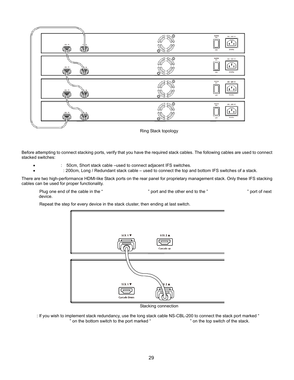 Connecting stacking cable | Interlogix GE-DSSG-244-POE User Manual User Manual | Page 31 / 412