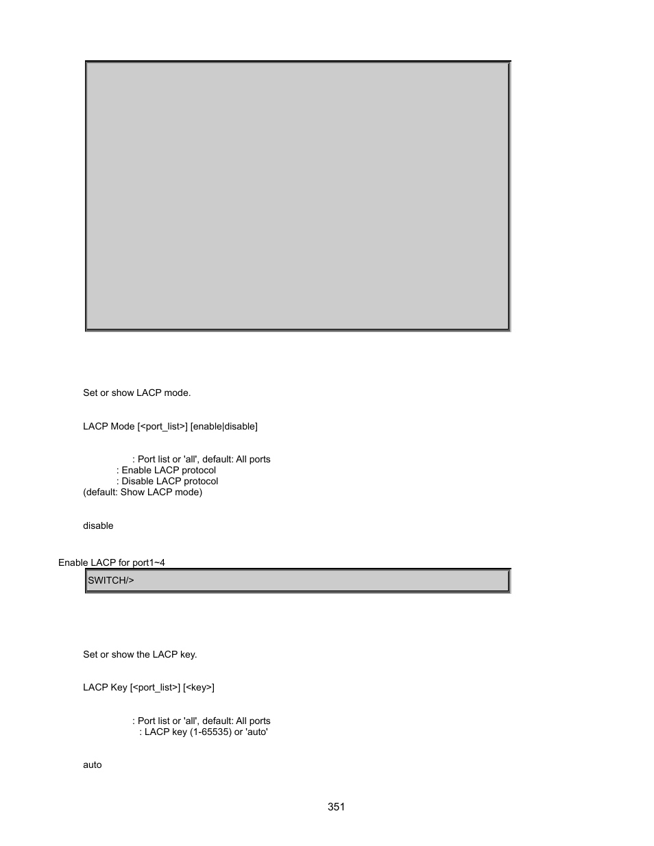 Lacp mode, Lacp key | Interlogix GE-DSSG-244-POE User Manual User Manual | Page 353 / 412