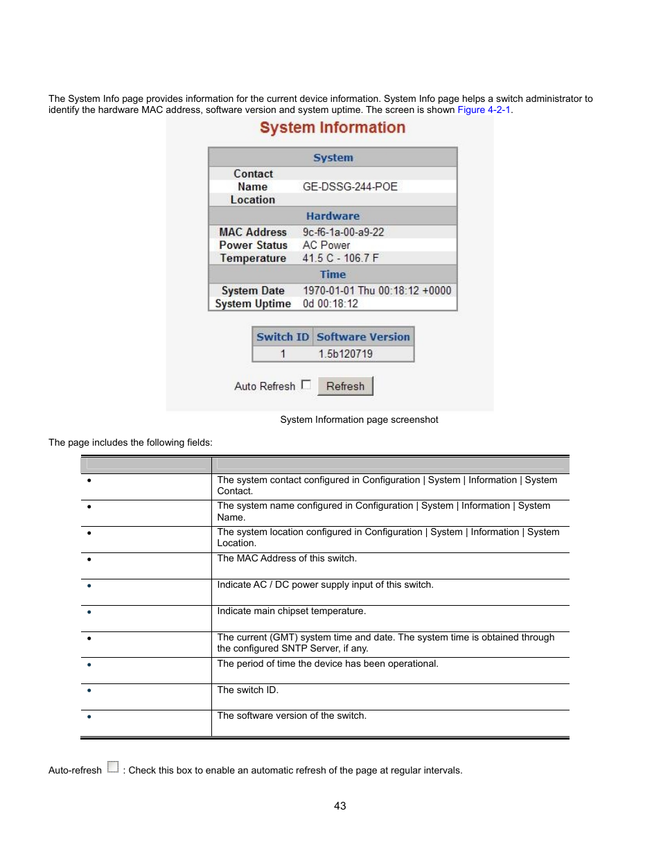 System information | Interlogix GE-DSSG-244-POE User Manual User Manual | Page 45 / 412