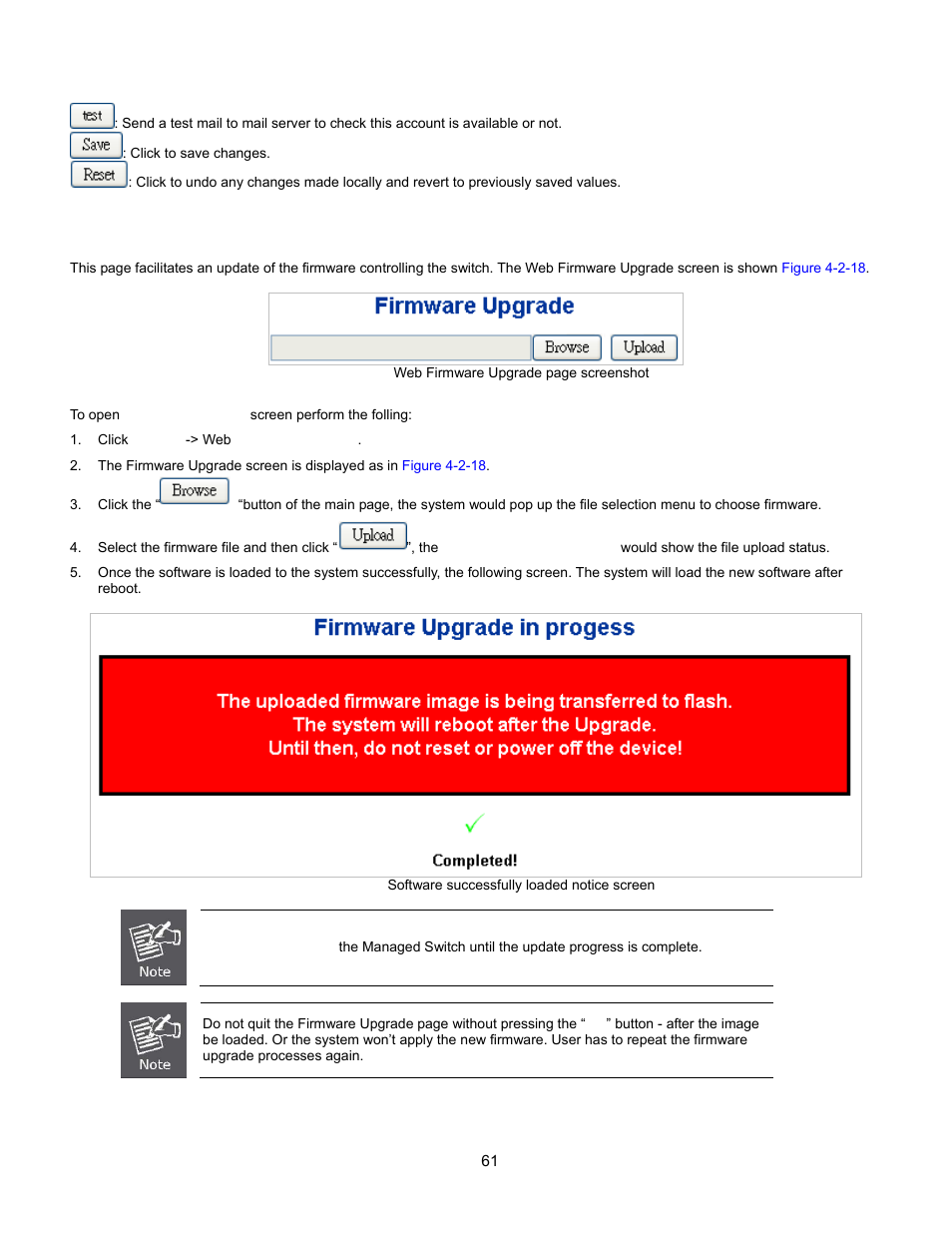 Web firmware upgrade | Interlogix GE-DSSG-244-POE User Manual User Manual | Page 63 / 412