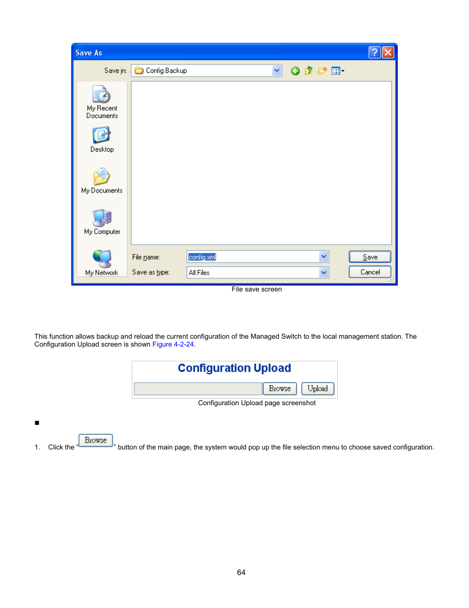 Configuration upload, Switch management, Vlan port configuration | Radius details, Telnet login | Interlogix GE-DSSG-244-POE User Manual User Manual | Page 66 / 412