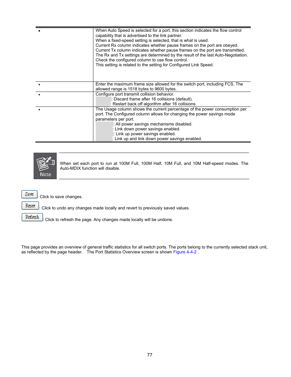 Port statistics overview | Interlogix GE-DSSG-244-POE User Manual User Manual | Page 79 / 412