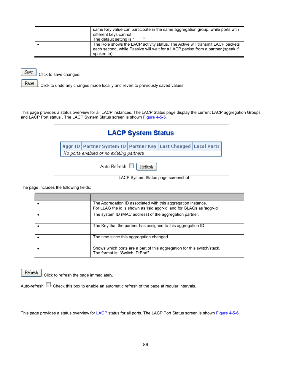 Ip configuration, Stp bridge configuration, Port security status | Security command, Lacp system status, Lacp port status | Interlogix GE-DSSG-244-POE User Manual User Manual | Page 91 / 412