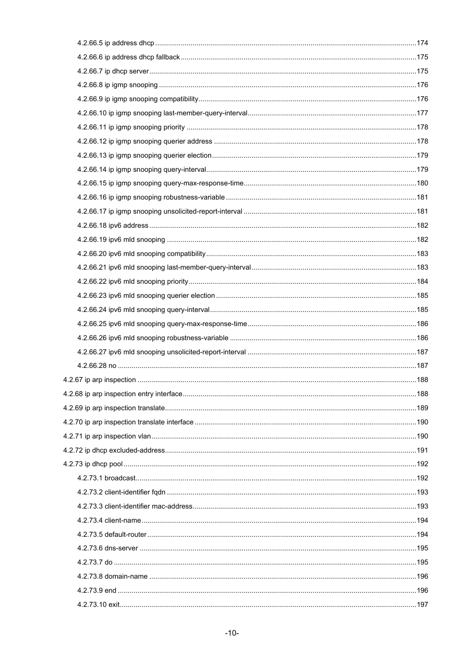 Interlogix NS4702-24P-4S-4X Command Line Guide User Manual | Page 10 / 434