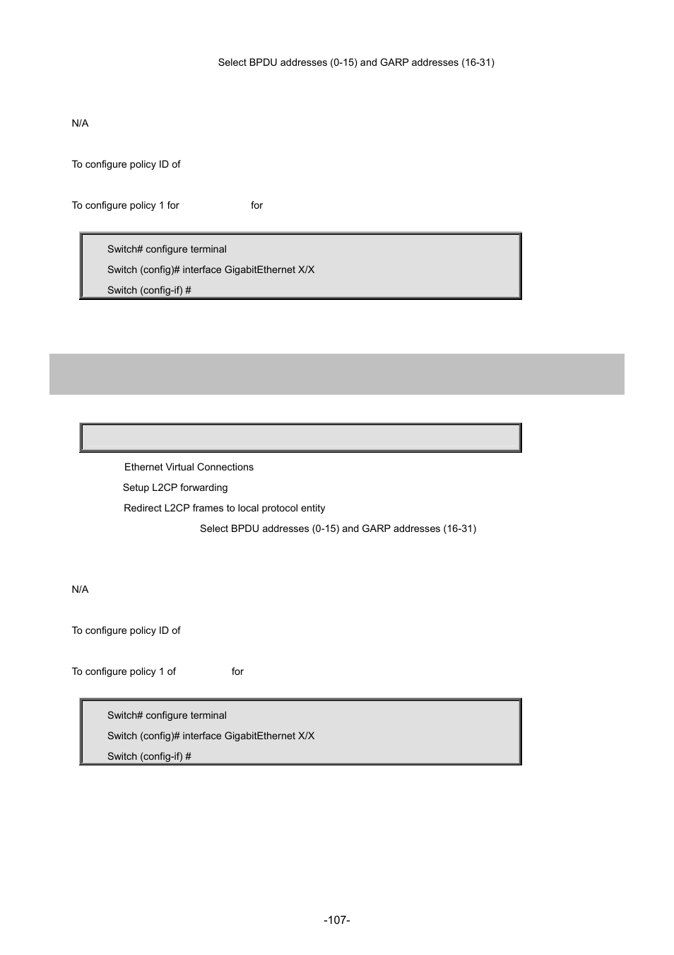 22 evc l2cp peer(gg) | Interlogix NS4702-24P-4S-4X Command Line Guide User Manual | Page 107 / 434