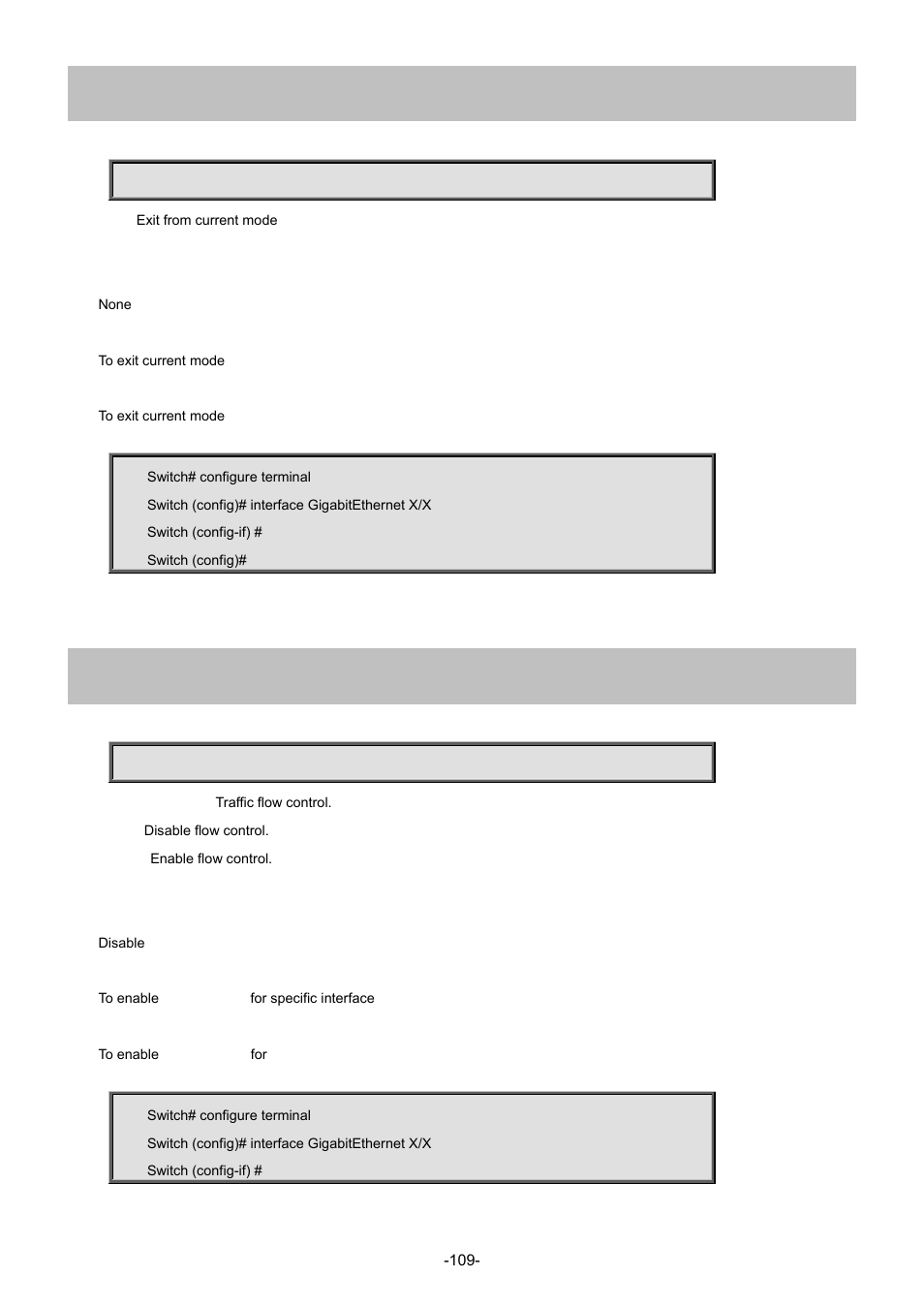 25 exit, 26 flowcontrol | Interlogix NS4702-24P-4S-4X Command Line Guide User Manual | Page 109 / 434