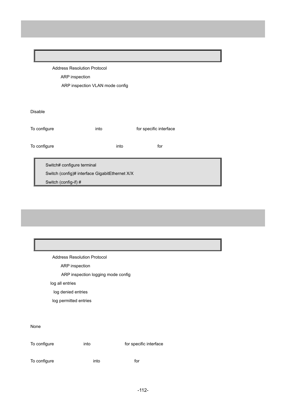 31 ip arp inspection check-vlan, 32 ip arp inspection logging | Interlogix NS4702-24P-4S-4X Command Line Guide User Manual | Page 112 / 434