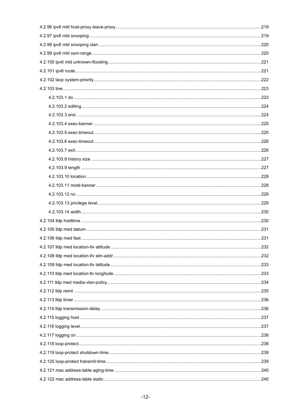 Interlogix NS4702-24P-4S-4X Command Line Guide User Manual | Page 12 / 434