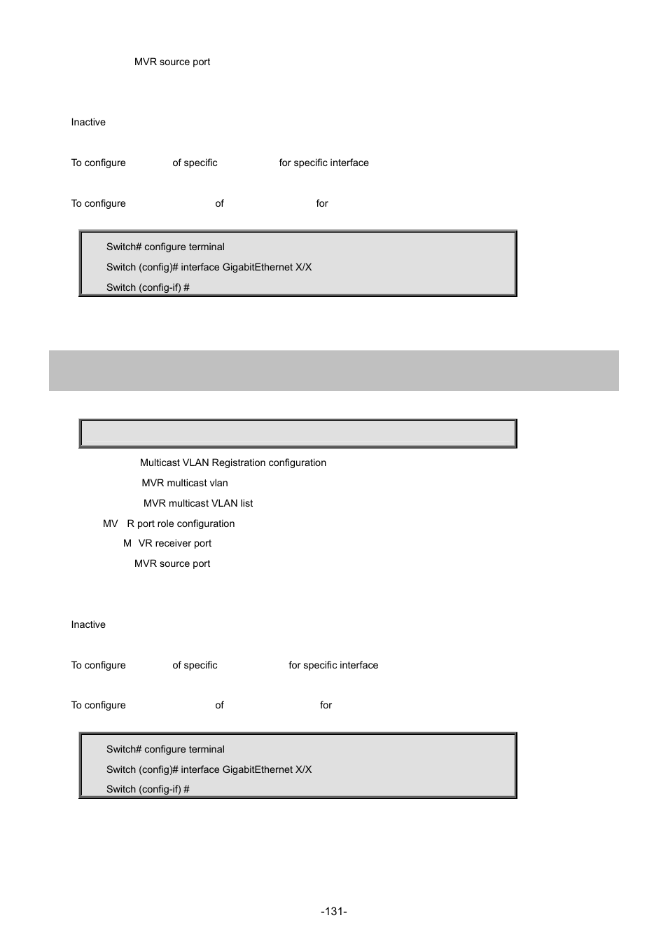 69 mvr vlan | Interlogix NS4702-24P-4S-4X Command Line Guide User Manual | Page 131 / 434