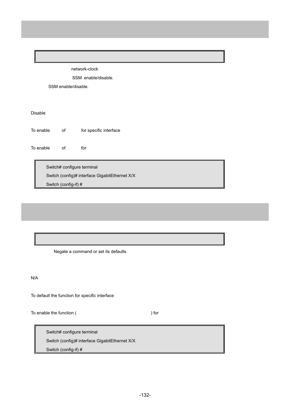 70 network-clock synchronization ssm, 71 no | Interlogix NS4702-24P-4S-4X Command Line Guide User Manual | Page 132 / 434