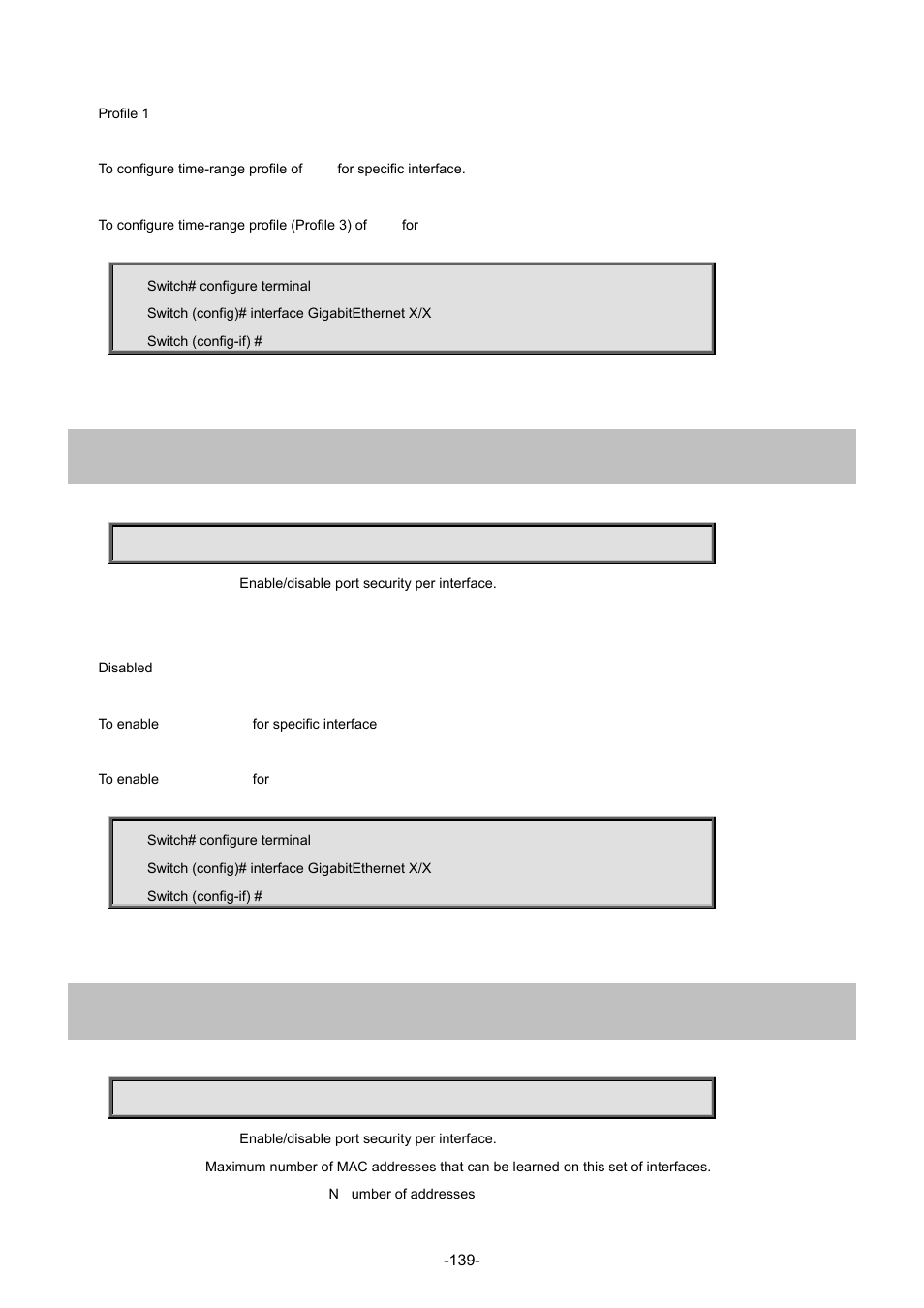 83 port-security, 84 port-security maximum | Interlogix NS4702-24P-4S-4X Command Line Guide User Manual | Page 139 / 434