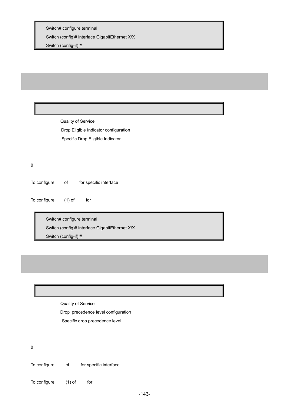 90 qos dei, 91 qos dpl | Interlogix NS4702-24P-4S-4X Command Line Guide User Manual | Page 143 / 434