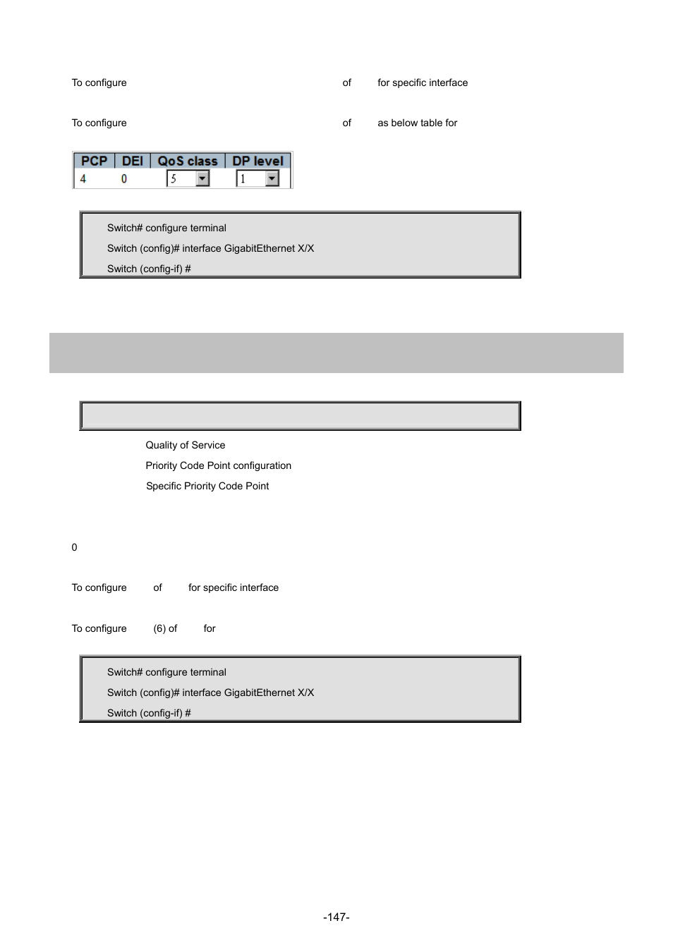 97 qos pcp | Interlogix NS4702-24P-4S-4X Command Line Guide User Manual | Page 147 / 434