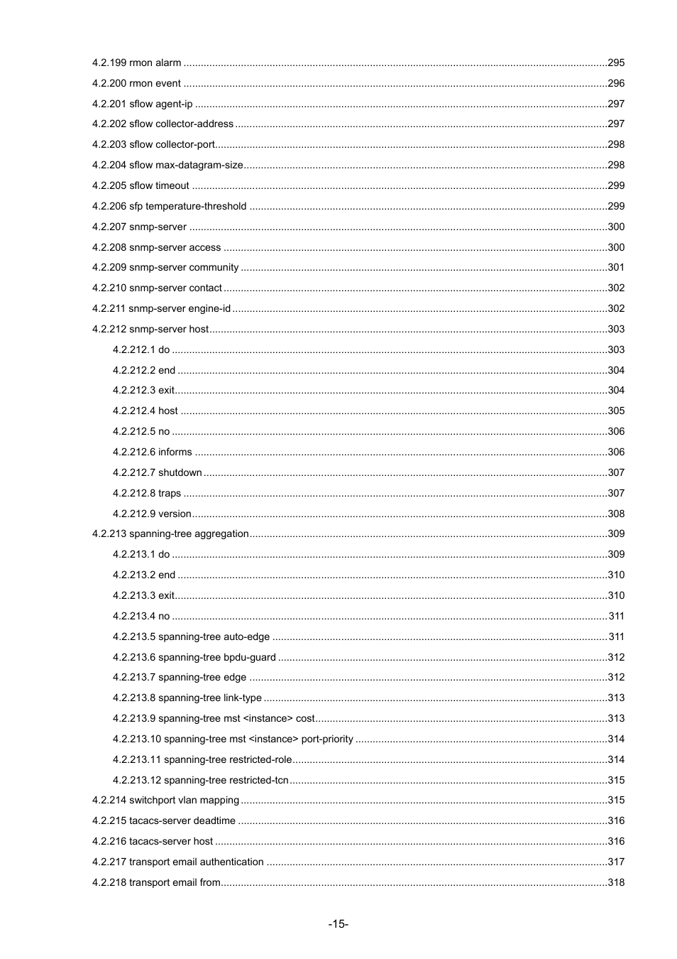 Interlogix NS4702-24P-4S-4X Command Line Guide User Manual | Page 15 / 434