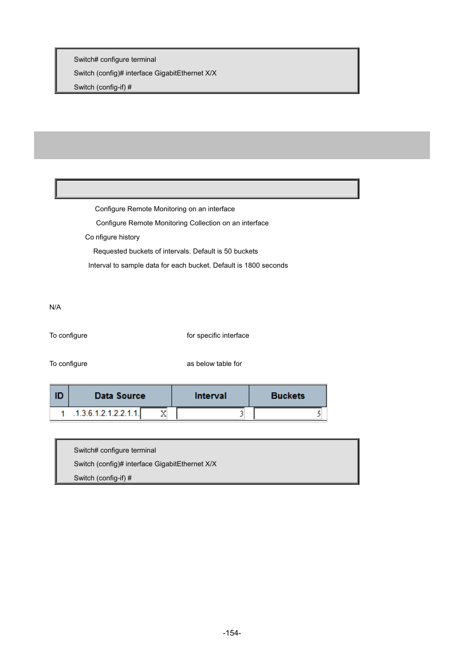 109 rmon collection history | Interlogix NS4702-24P-4S-4X Command Line Guide User Manual | Page 154 / 434