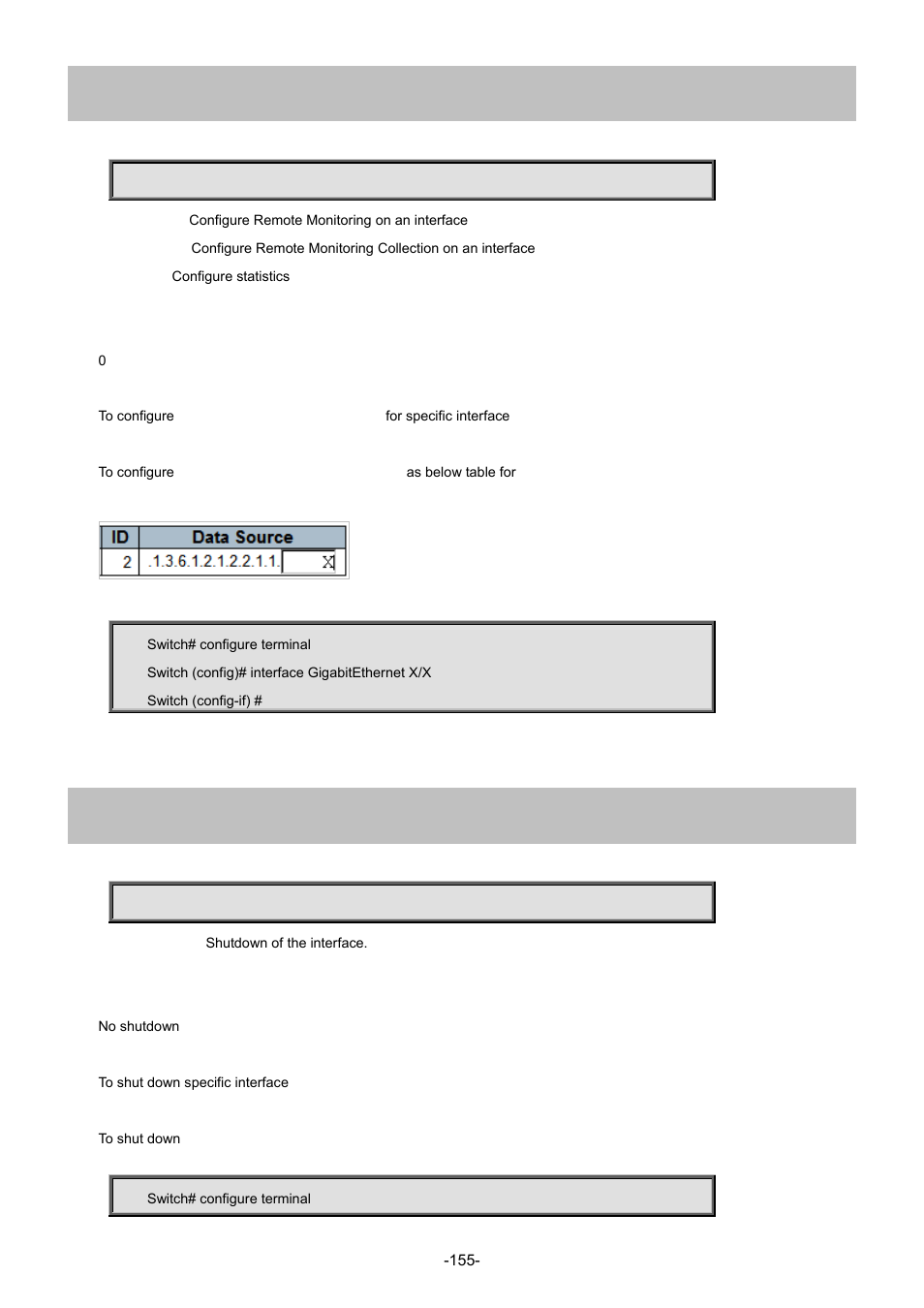 110 rmon collection stats, 111 shutdown | Interlogix NS4702-24P-4S-4X Command Line Guide User Manual | Page 155 / 434