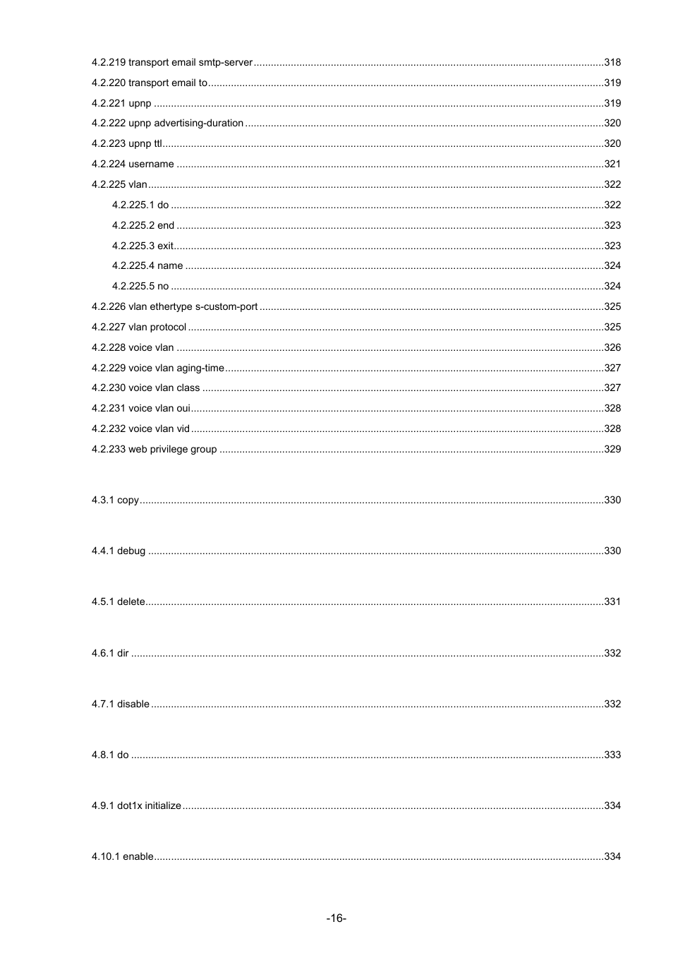 Interlogix NS4702-24P-4S-4X Command Line Guide User Manual | Page 16 / 434