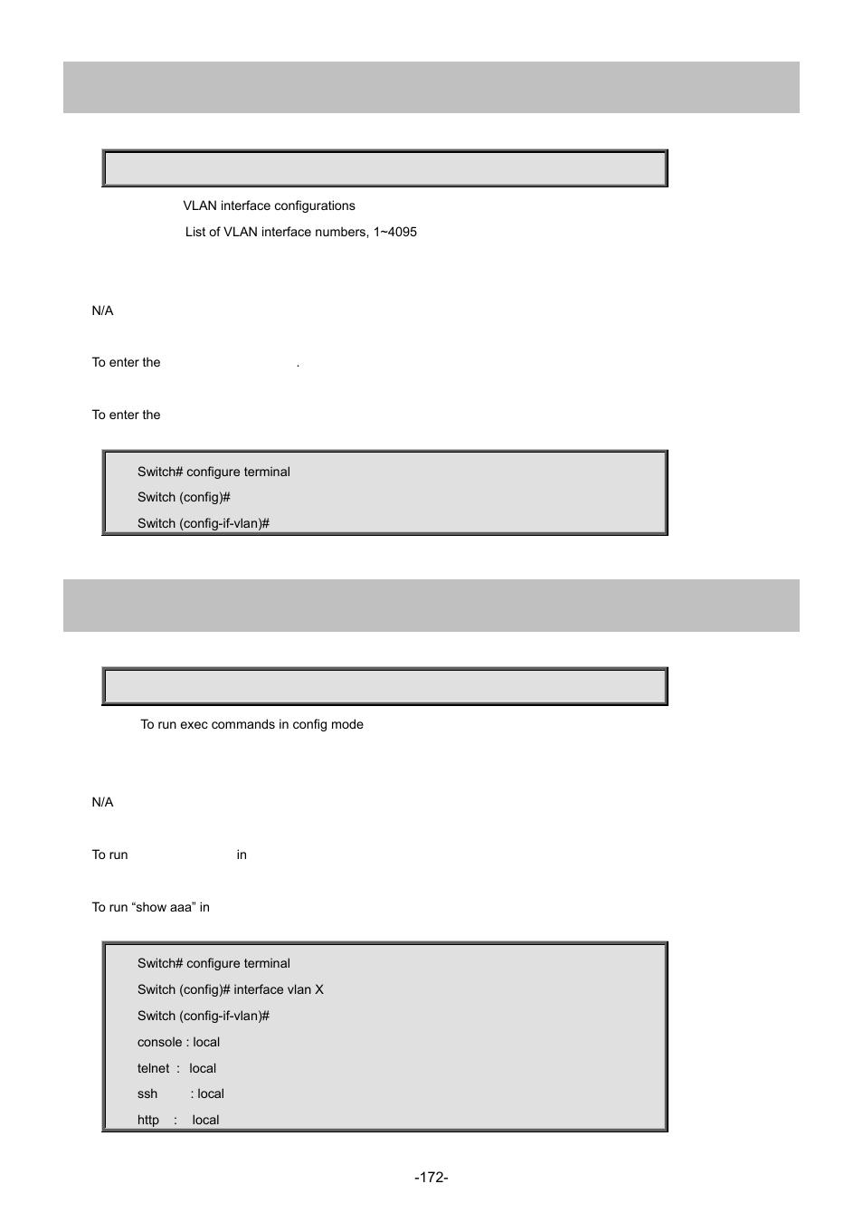 66 interface vlan, 1 do | Interlogix NS4702-24P-4S-4X Command Line Guide User Manual | Page 172 / 434