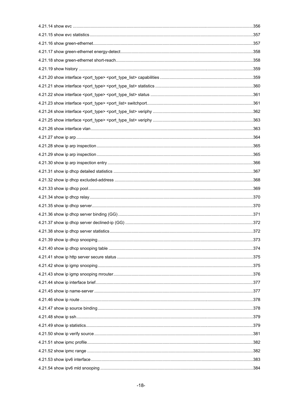 Interlogix NS4702-24P-4S-4X Command Line Guide User Manual | Page 18 / 434