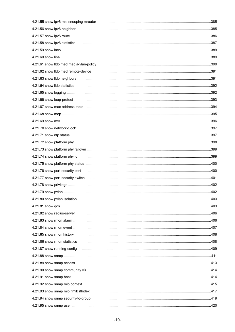 Interlogix NS4702-24P-4S-4X Command Line Guide User Manual | Page 19 / 434