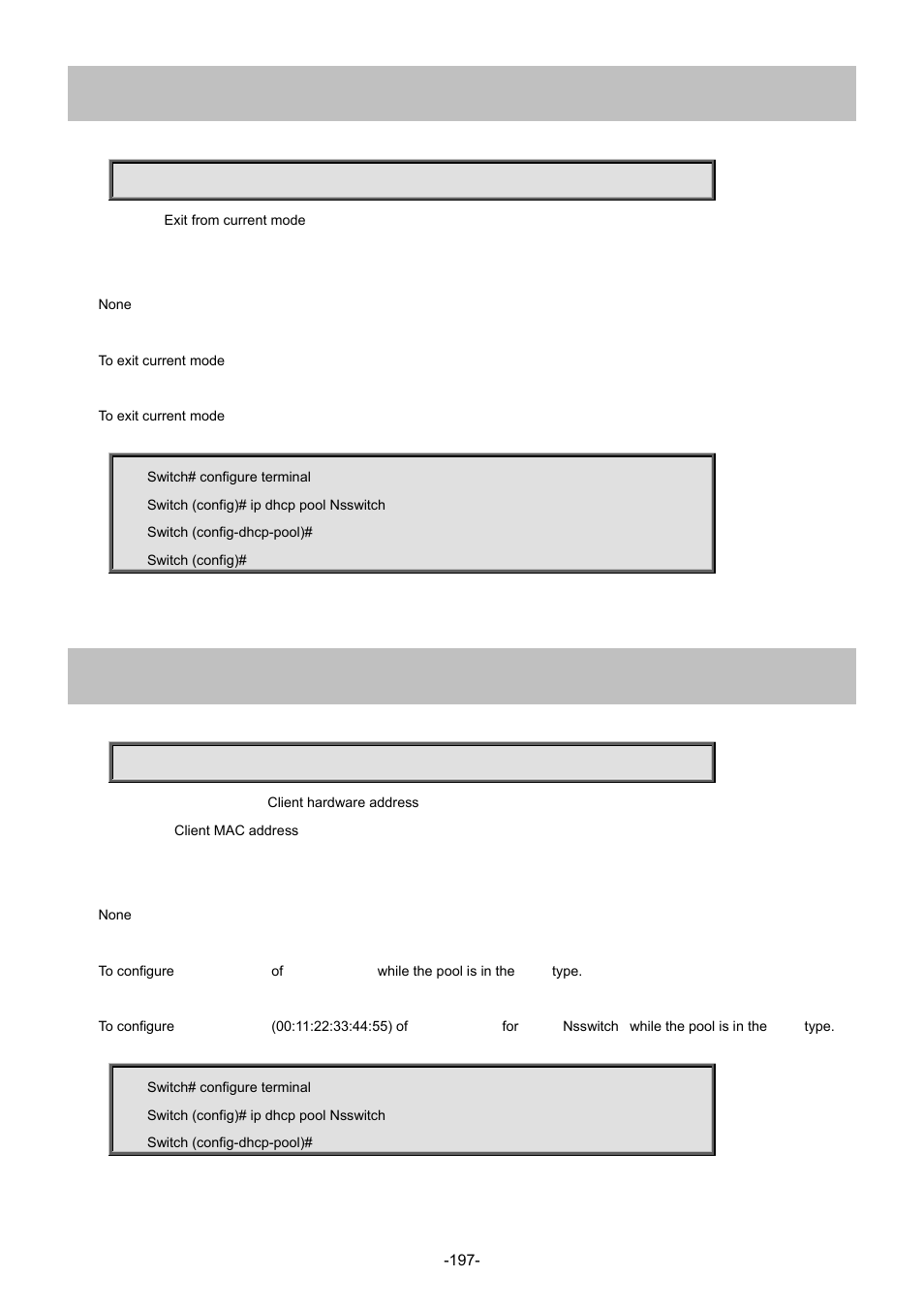 10 exit, 11 hardware-address | Interlogix NS4702-24P-4S-4X Command Line Guide User Manual | Page 197 / 434