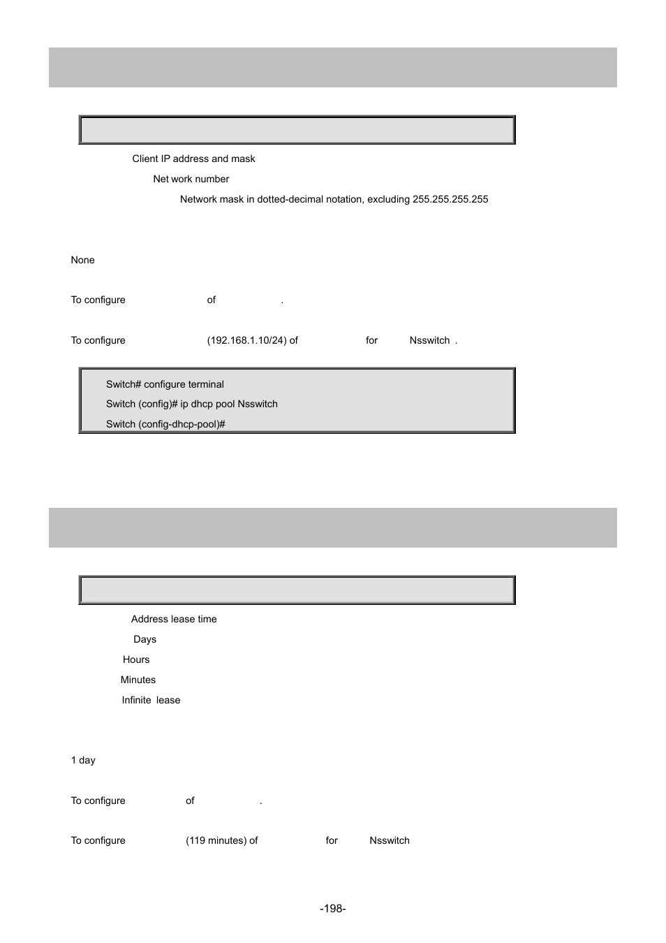 12 host, 13 lease | Interlogix NS4702-24P-4S-4X Command Line Guide User Manual | Page 198 / 434