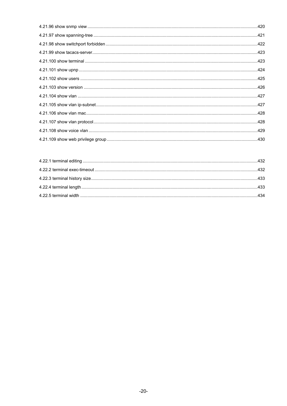 Interlogix NS4702-24P-4S-4X Command Line Guide User Manual | Page 20 / 434