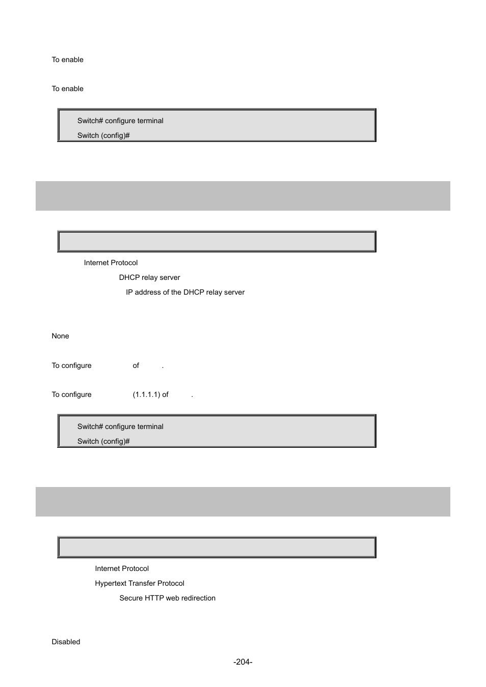 75 ip helper-address, 76 ip http secure-redirect | Interlogix NS4702-24P-4S-4X Command Line Guide User Manual | Page 204 / 434