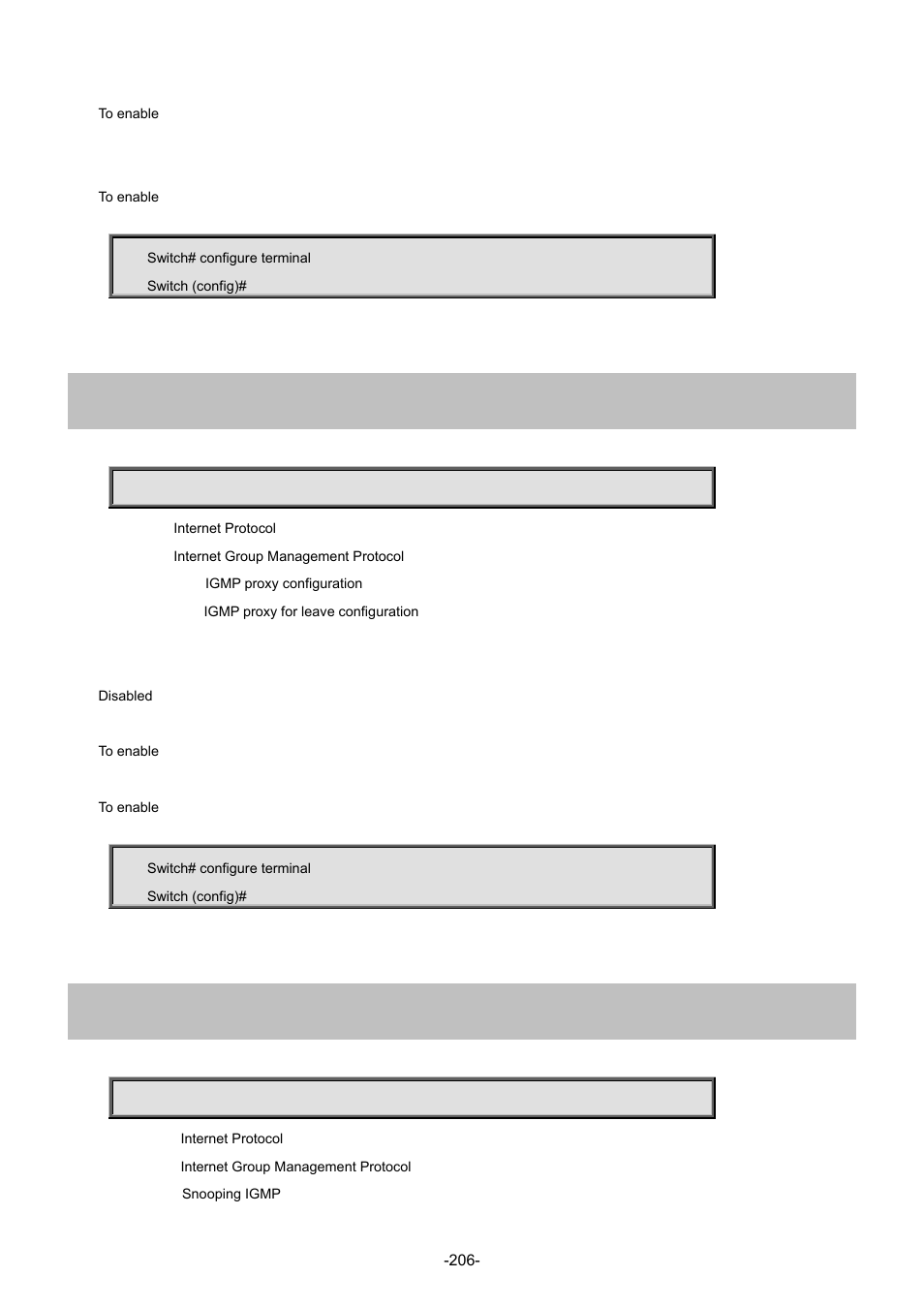 79 ip igmp host-proxy leave-proxy, 80 ip igmp snooping | Interlogix NS4702-24P-4S-4X Command Line Guide User Manual | Page 206 / 434