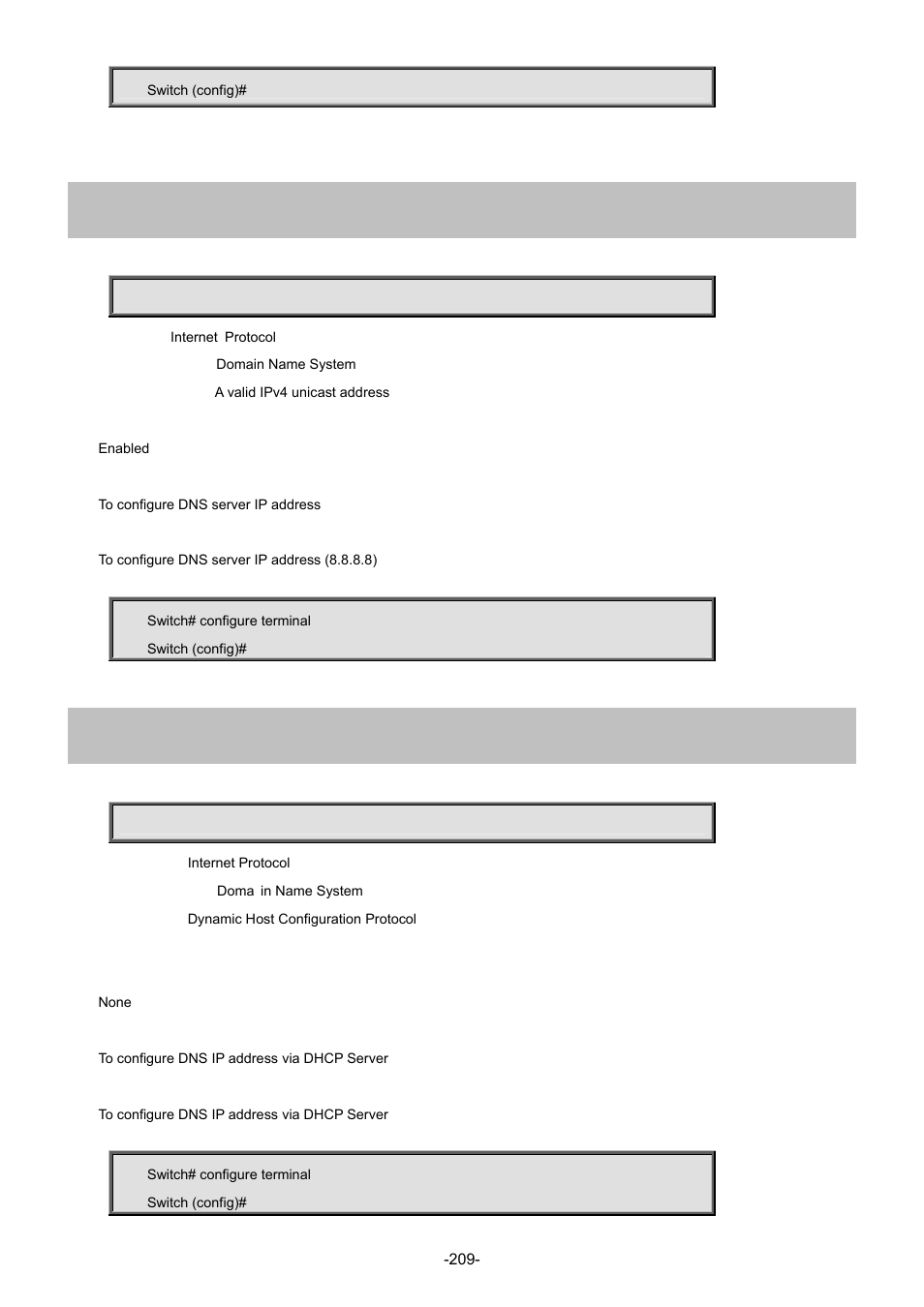 84 ip name-server, 85 ip name-server dhcp | Interlogix NS4702-24P-4S-4X Command Line Guide User Manual | Page 209 / 434