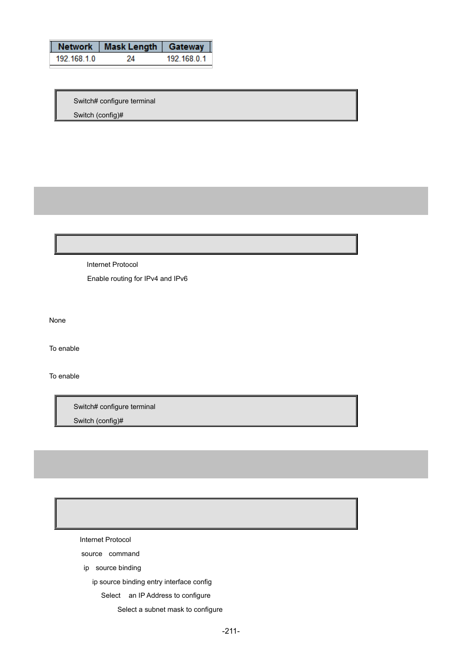 88 ip routing, 89 ip source binding interface | Interlogix NS4702-24P-4S-4X Command Line Guide User Manual | Page 211 / 434