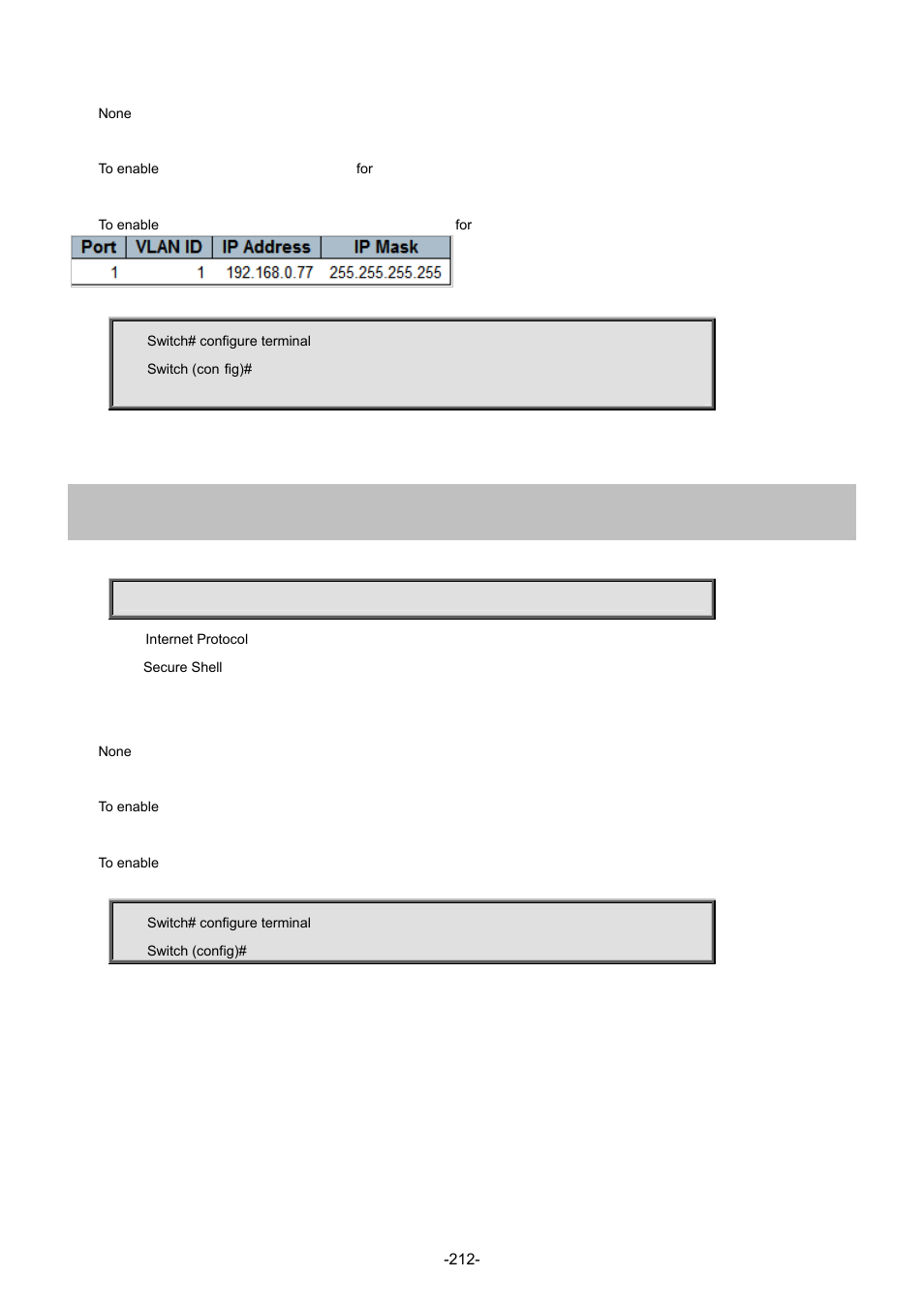 90 ip ssh | Interlogix NS4702-24P-4S-4X Command Line Guide User Manual | Page 212 / 434