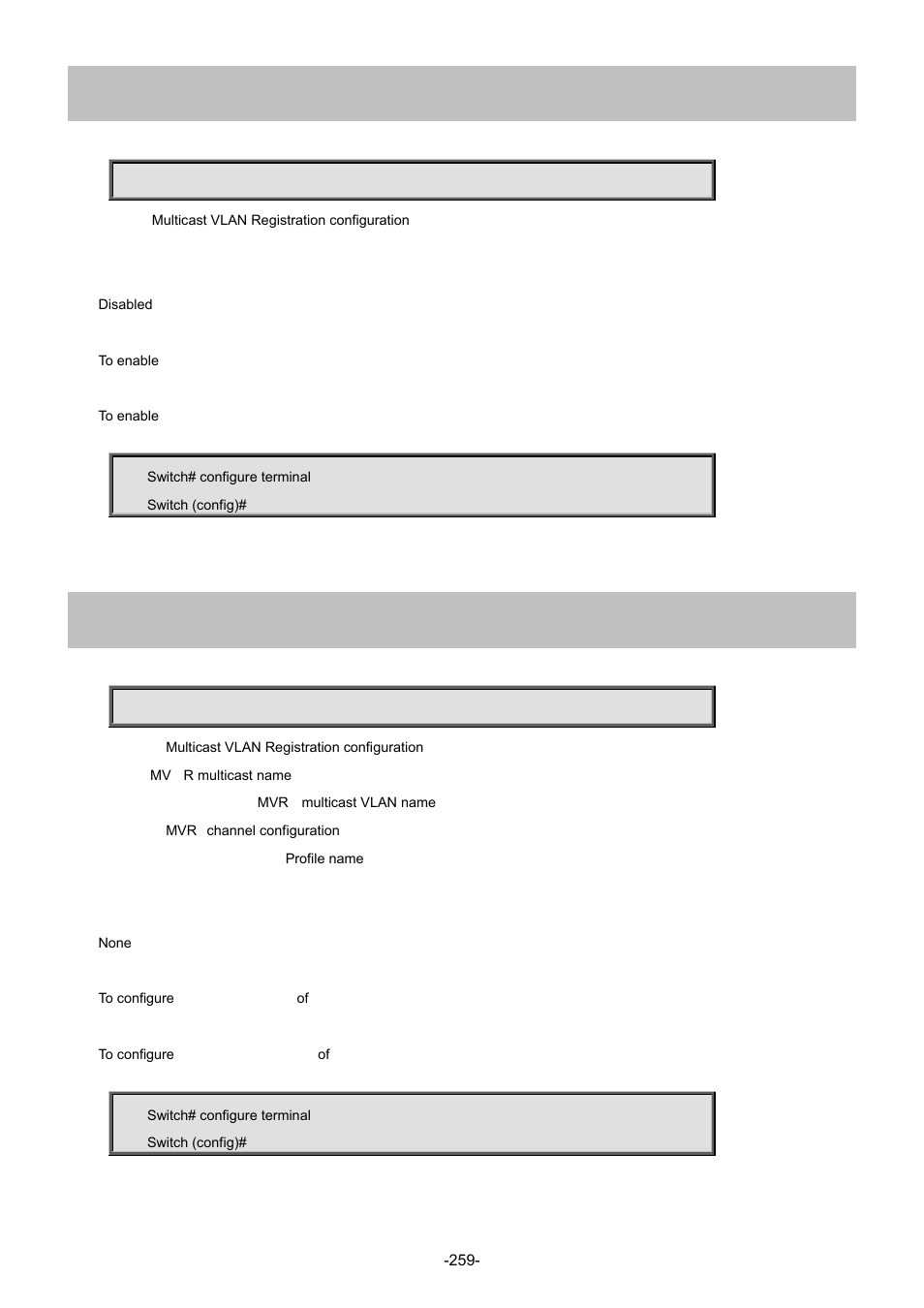 149 mvr, 150 mvr name <mvr_name> channel | Interlogix NS4702-24P-4S-4X Command Line Guide User Manual | Page 259 / 434