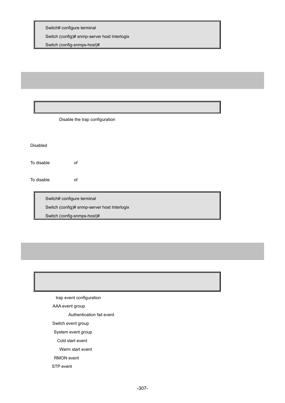 7 shutdown, 8 traps | Interlogix NS4702-24P-4S-4X Command Line Guide User Manual | Page 307 / 434