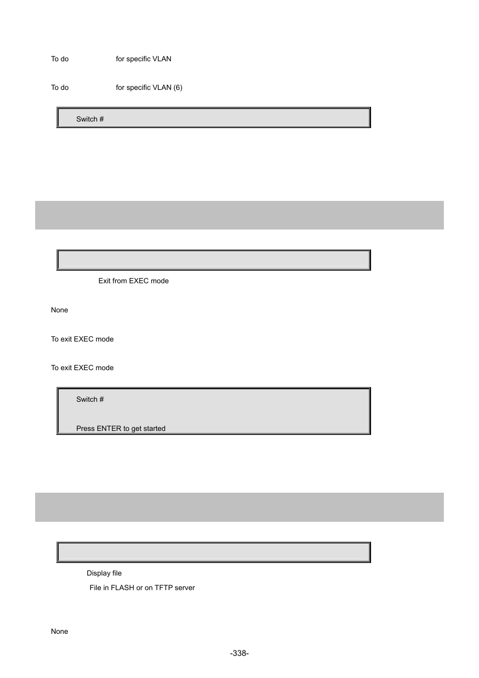 15 logout, 1 logout, 16 more | 1 more | Interlogix NS4702-24P-4S-4X Command Line Guide User Manual | Page 338 / 434