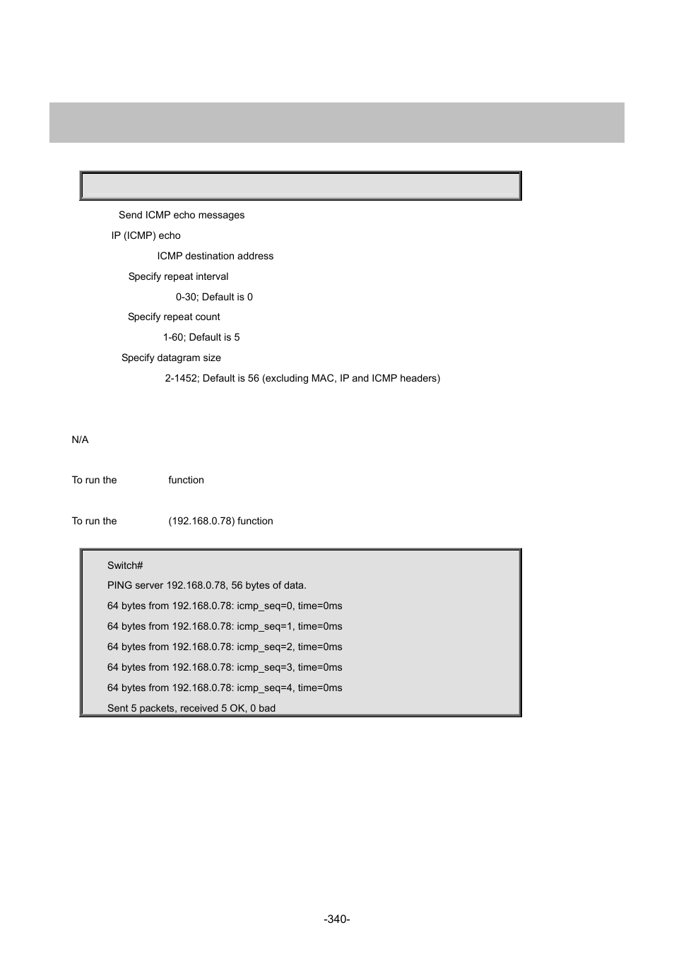 18 ping, 1 ping ip | Interlogix NS4702-24P-4S-4X Command Line Guide User Manual | Page 340 / 434