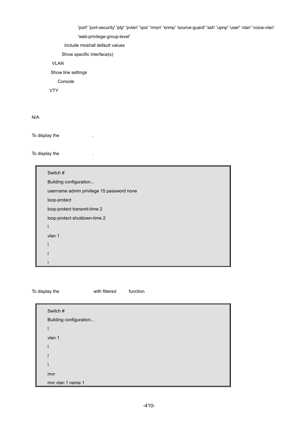 Interlogix NS4702-24P-4S-4X Command Line Guide User Manual | Page 410 / 434