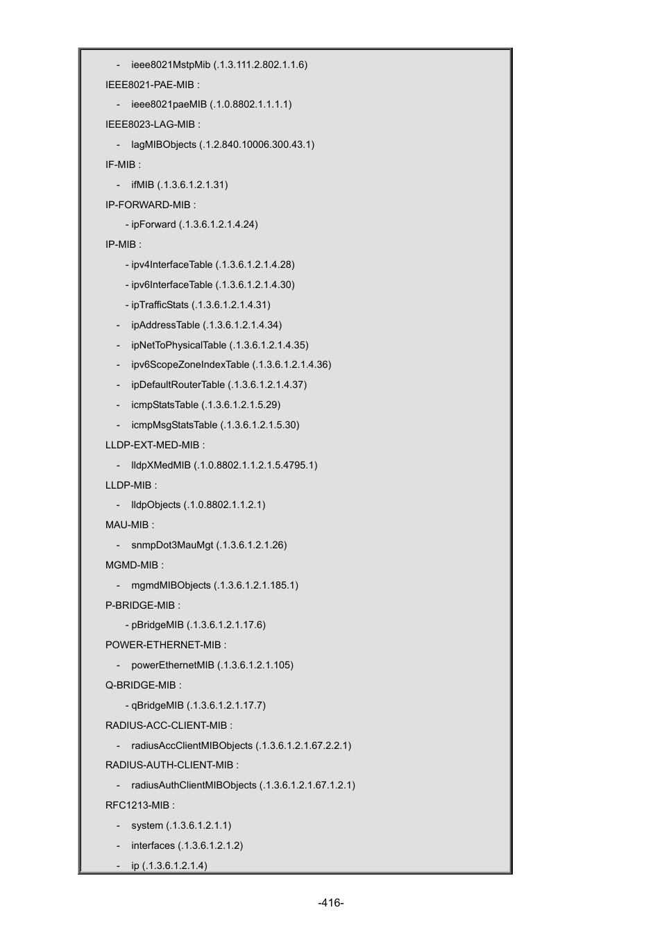 Interlogix NS4702-24P-4S-4X Command Line Guide User Manual | Page 416 / 434