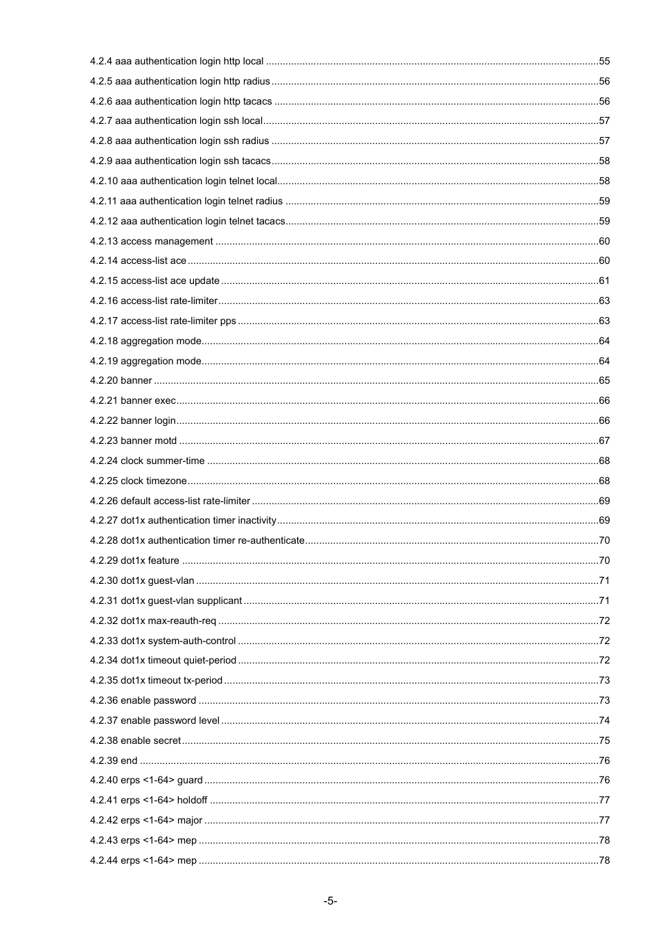 Interlogix NS4702-24P-4S-4X Command Line Guide User Manual | Page 5 / 434