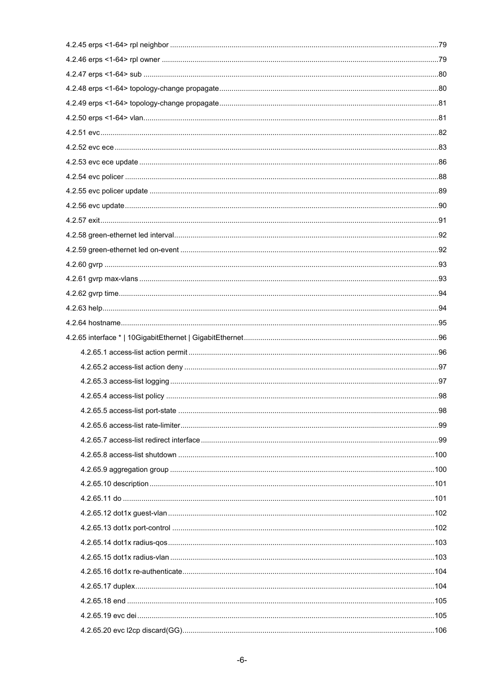 Interlogix NS4702-24P-4S-4X Command Line Guide User Manual | Page 6 / 434